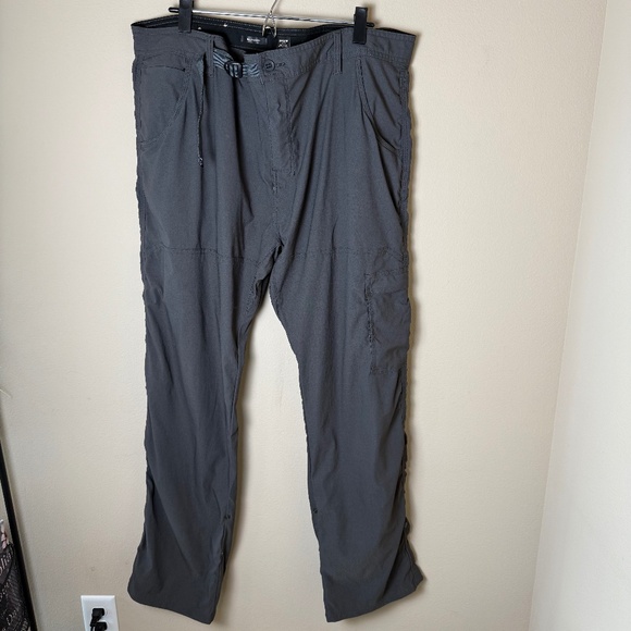 Prana Stretch Zion Pants Mens 40x32 Dark Gray Hiking Travel Outdoor Gorpcore - Picture 1 of 10